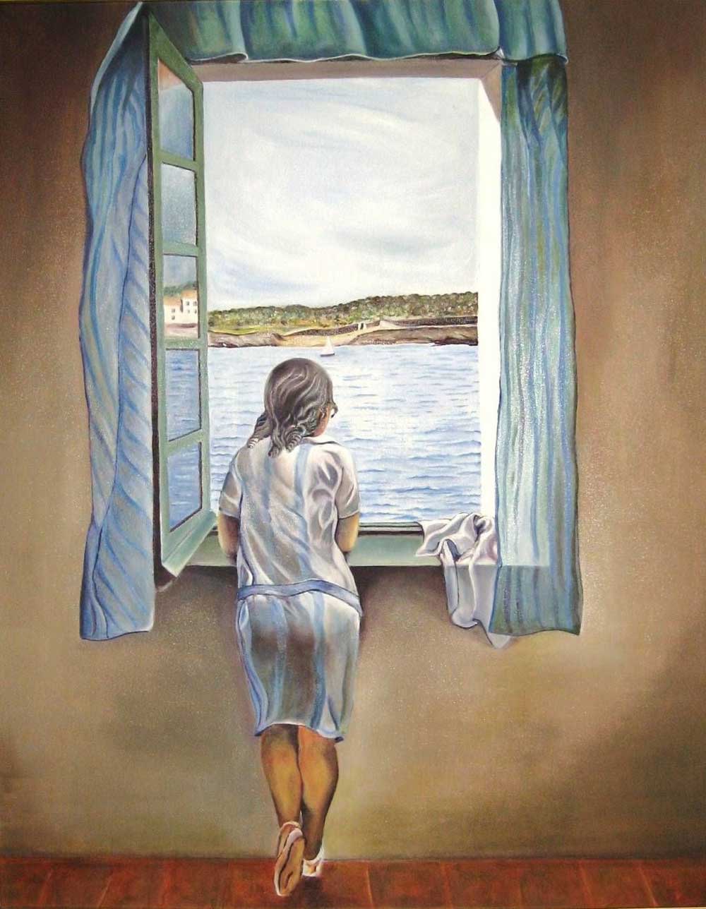 Chica en la ventana de Dalí