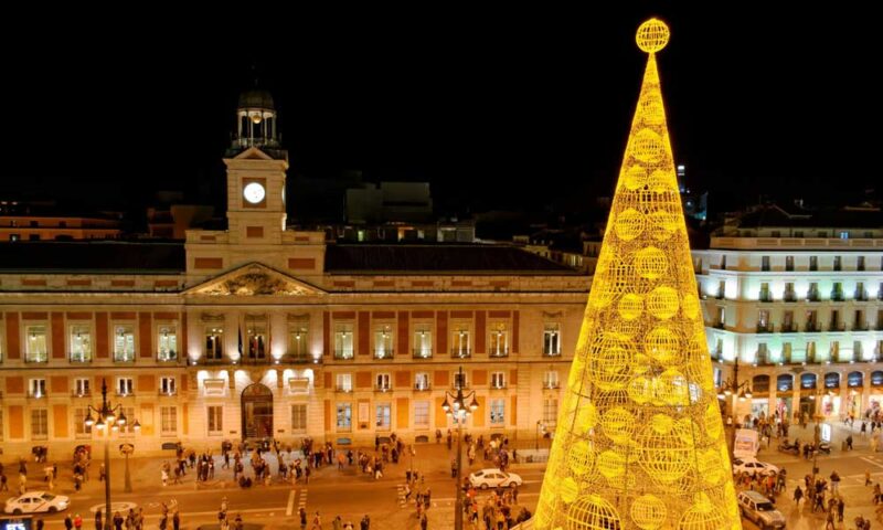 Plaza Puerta del Sol en Navidad